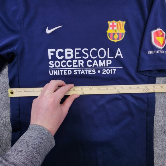 Nike Dri-Fit Men's Small FCB Soccer Camp United States 2017 Blue Short Sleeve - Picture 4 of 11